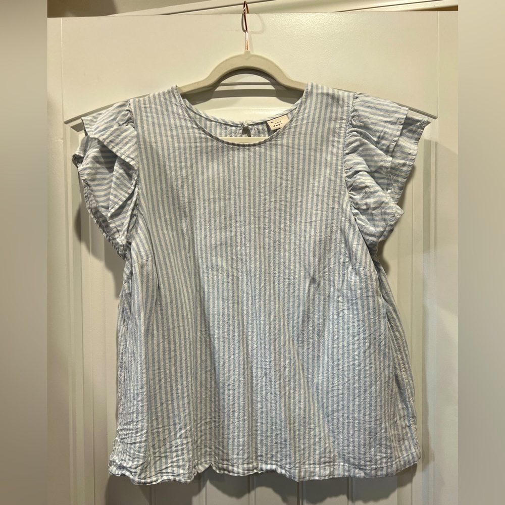 A New Day Ruffle Cap Sleeve Blouse